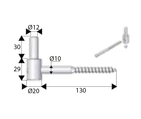 Cardine Speciale Impacchettamento Ø12 mm