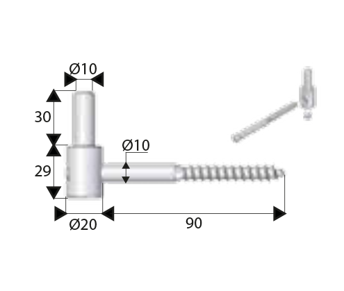 Cardine Standard Ø10 mm